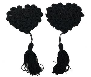 Nipple Cover nasutniki serduszka frędzelki róże black